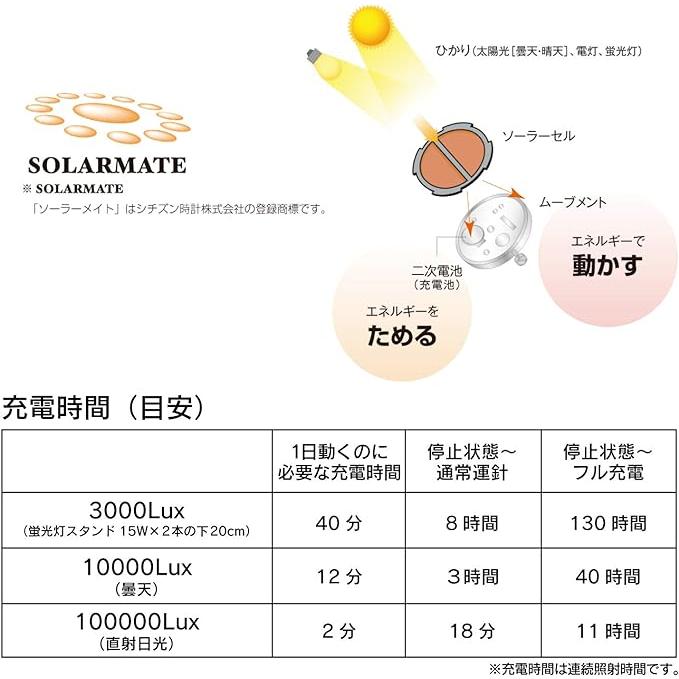 シチズン Q&Q 腕時計 SOLARMATE ソーラーメイト　ソーラー電源  H008-304　ホワイト　メンズ｜mokubakagu｜07