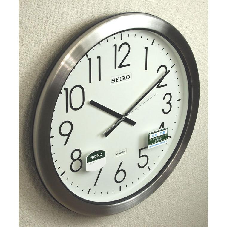 成功は缶かーん乾電池SEIKO オフィス壁掛け時計　ステンレス枠　KH408S 成功は缶かーん乾電池SEIKO オフィス壁掛け時計 ステンレス枠 KH408S