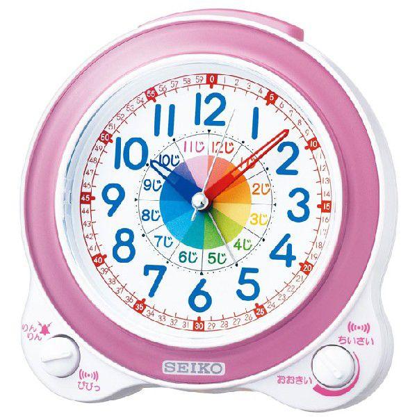 通販でクリスマス セイコー 知育目覚まし時計 連続秒針 KR887P ピンク 独特の上品