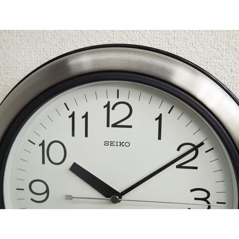 セイコー キッチン バスクロック 強化防湿防塵型 掛け時計 ステンレス