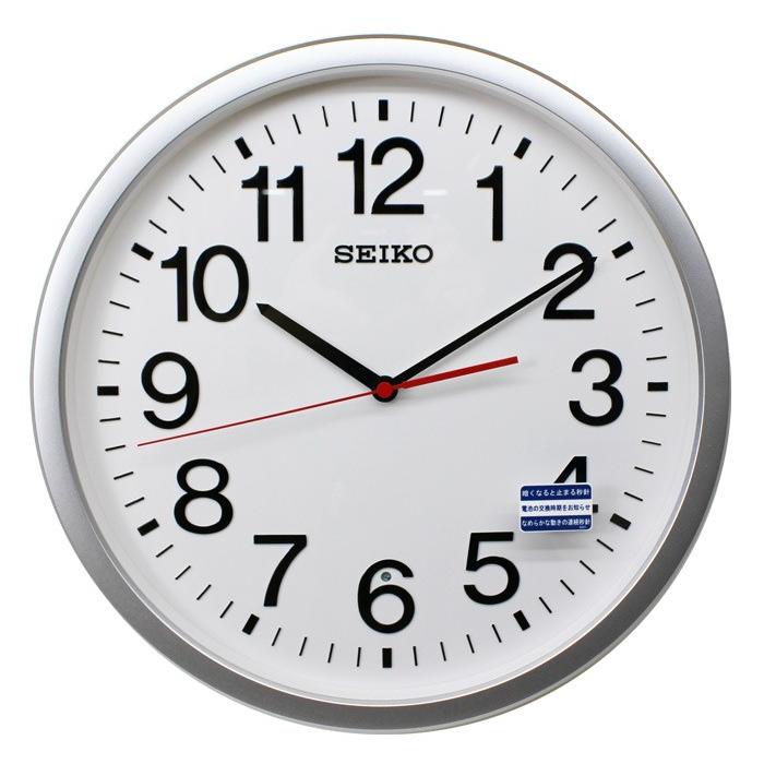 SEIKO（セイコー） 電波掛け時計 オフィス 36cm 銀色メタリック KX229S