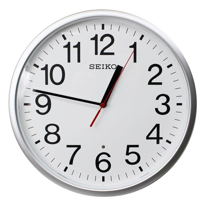 送料無料　訳あり特価  セイコー 電波掛け時計 オフィス 銀色メタリック　KX230S｜mokubakagu