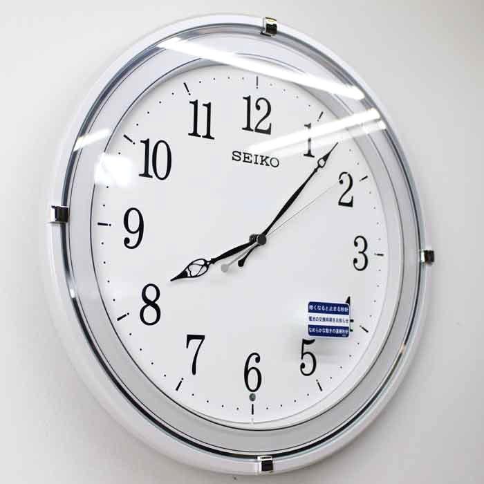 SEIKO（セイコー） 電波掛け時計 電池切れ予告機能 連続秒針 白パール