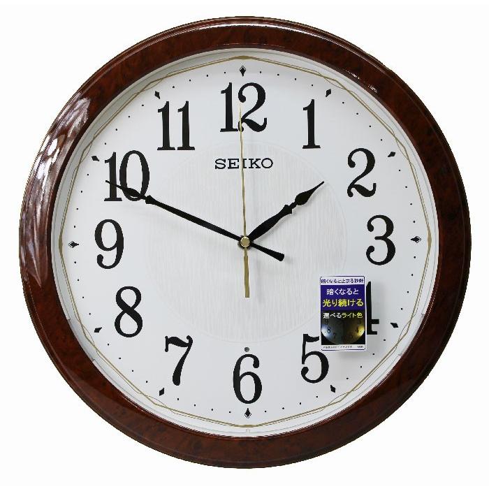 SEIKO（セイコー） ライト点灯 電波掛け時計 自動点灯 色が選べる