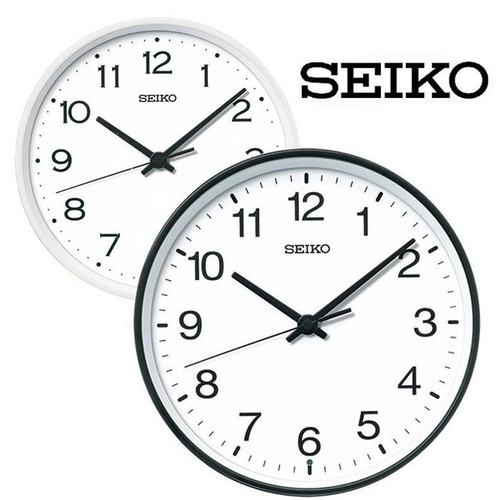 SEIKO（セイコー） 掛け時計 電波時計 スイープ 静か 音がしない 黒