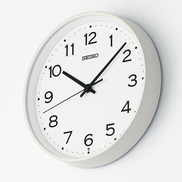 SEIKO（セイコー） 掛け時計 電波時計 スイープ 静か 音がしない 黒