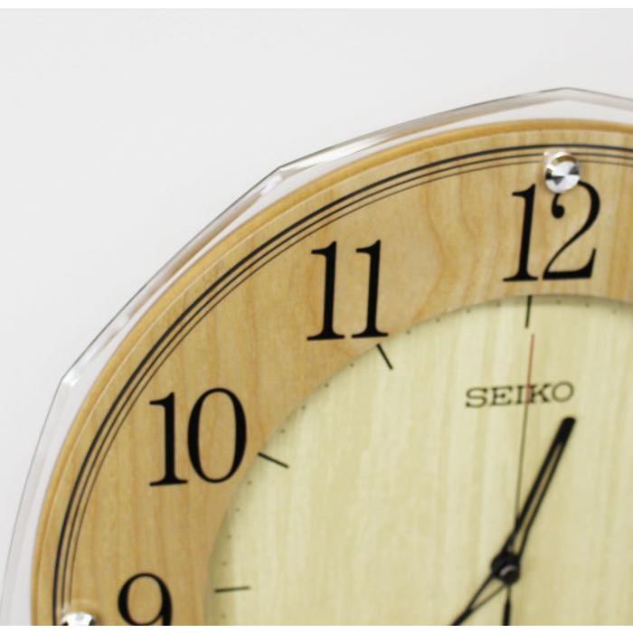 未使用品 セイコークロック 掛時計 電波 薄茶木地 KX270B 掛け時計 薄茶 KX270B [電波自動受信機能有] SEIKO｜セイコー 通販