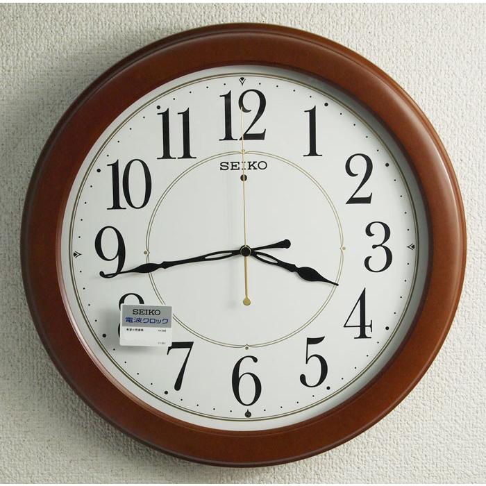 SEIKO（セイコー） 電波掛け時計 木枠 茶木地塗装 KX388B : 木馬家具