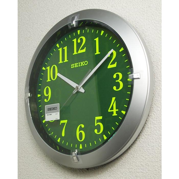 SEIKO（セイコー） 掛け時計 集光樹脂文字板 銀色メタリック KX618S