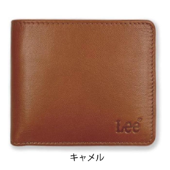 LEE リー 柔らか ゴートレザー二つ折り財布 ウォレット 山羊革 本革