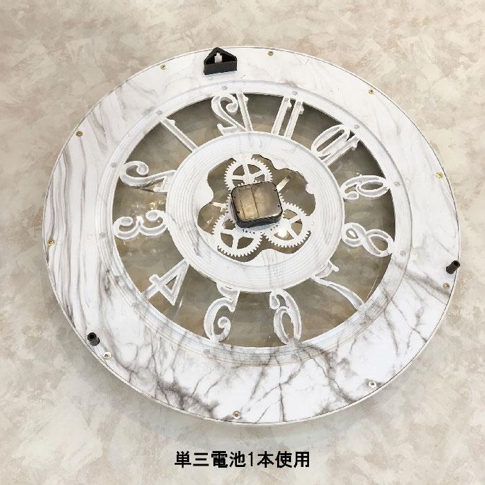 送料無料 壁掛時計 ビクトリアンパレス ウォールクロック 大理石柄