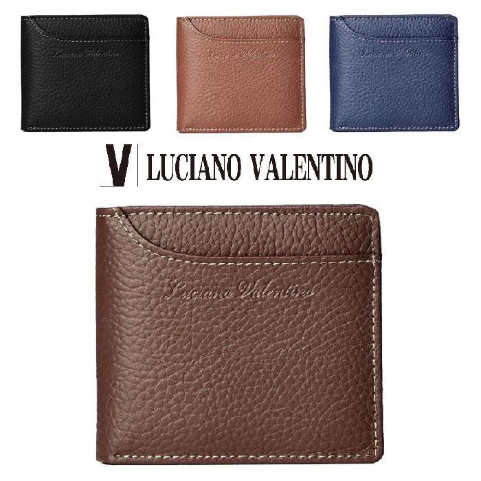 Luciano Valentino ルチアーノ・バレンチノ メンズ 牛革 二つ折り財布