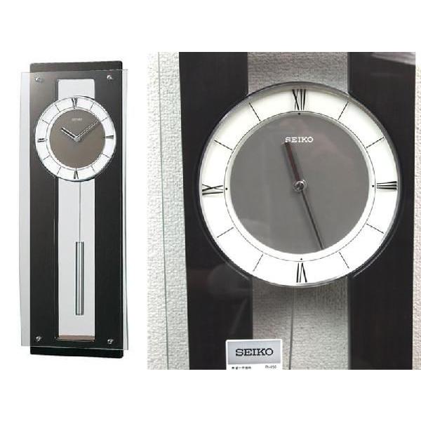 1247 SEIKO セイコー 掛時計 PH450B クオーツ 動作品 SEIKO（セイコー） 掛け時計 黒檀突板貼り 曲面ガラス 木枠 クオーツ