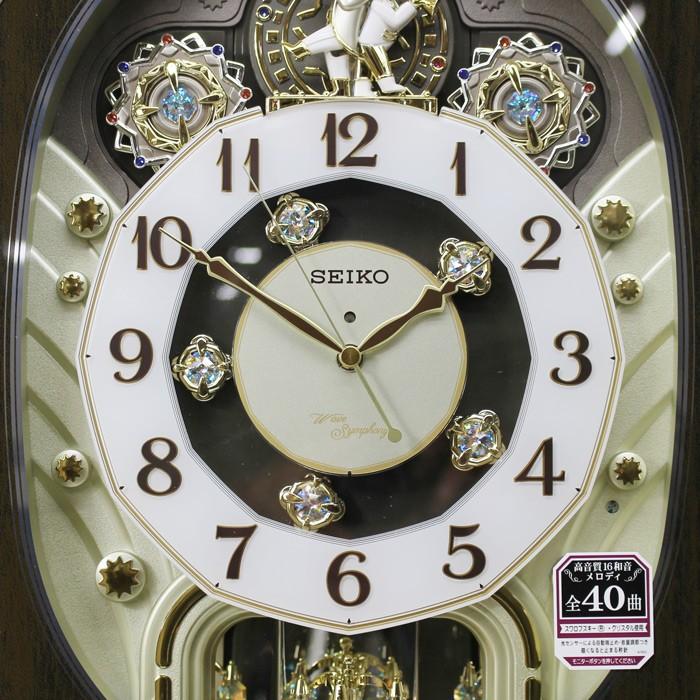 SEIKO セイコー からくり時計 電波掛け時計 40曲 薄金パール SEIKO セイコー からくり時計 電波掛け時計 40曲 薄金パール
