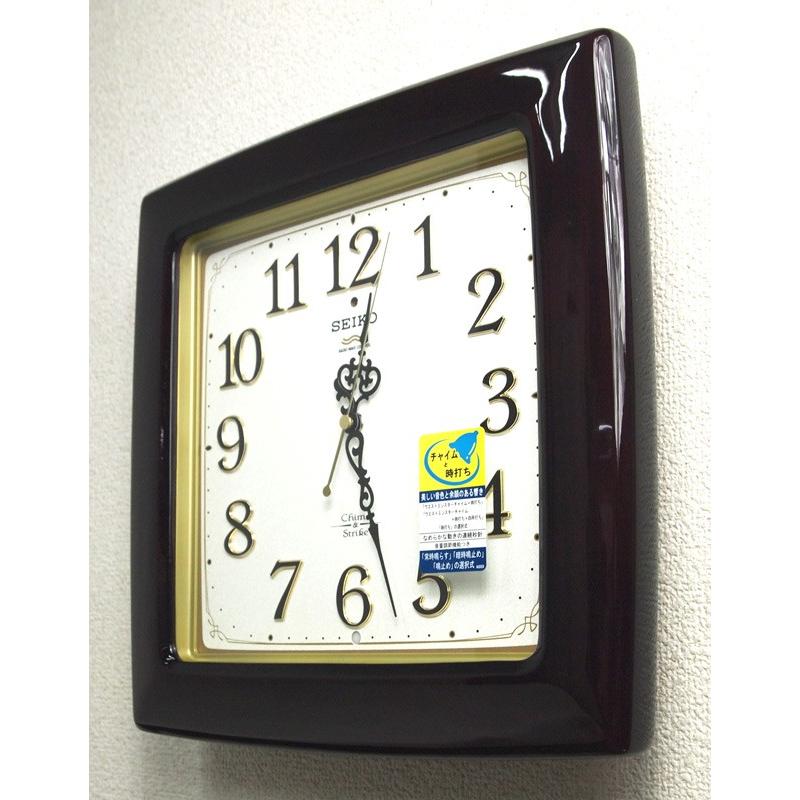 箱/説明書付 SEIKO チャイムストライク 電波掛け時計 木枠 メロディ 箱/説明書付 SEIKO チャイムストライク 電波掛け時計 木枠 メロディ