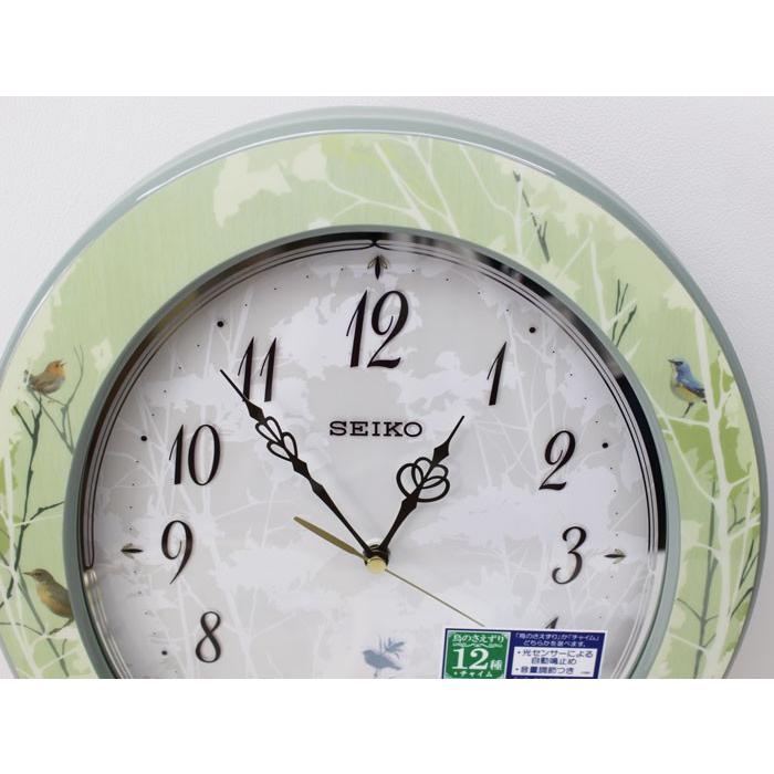 セイコー 野鳥報時時計 ナチュラルスタイル 電波掛け時計 チャイム