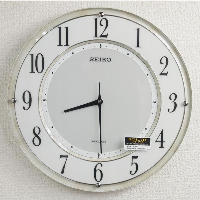 SEIKO（セイコー） ソーラープラス 電波掛時計 ソーラークロック 薄型 