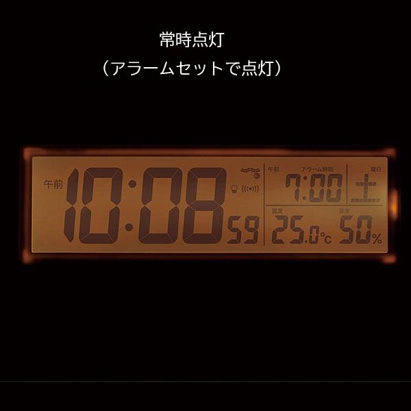 セイコー 電波目覚まし時計 デジタル 温湿度計付 SQ324W/SQ324K : 木馬