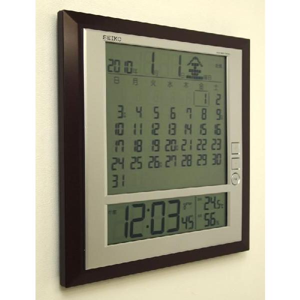 セイコー マンスリーカレンダー機能搭載 電波掛置兼用時計 SQ421B