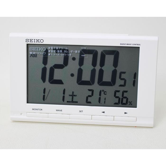 SEIKO（セイコー） 電波目ざまし時計 SQ789W : 木馬家具 - 通販