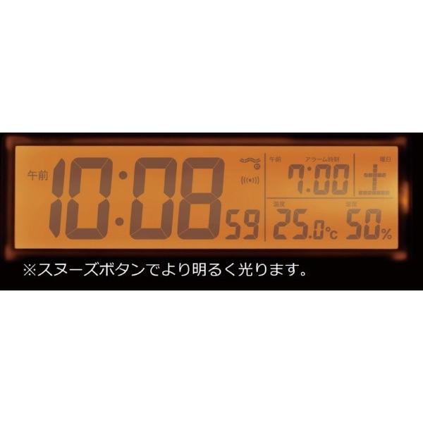 送料無料　訳あり特価　セイコークロック　SEIKO　電波目ざまし時計 SQ792S 銀色メタリック｜mokubakagu｜04