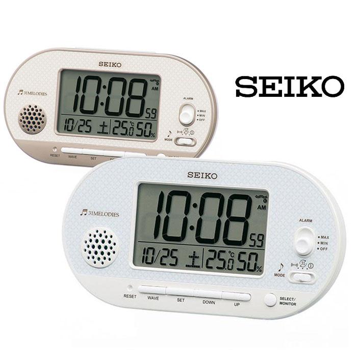 SEIKO セイコー 目覚し時計 電波時計 31曲メロディアラーム 電子
