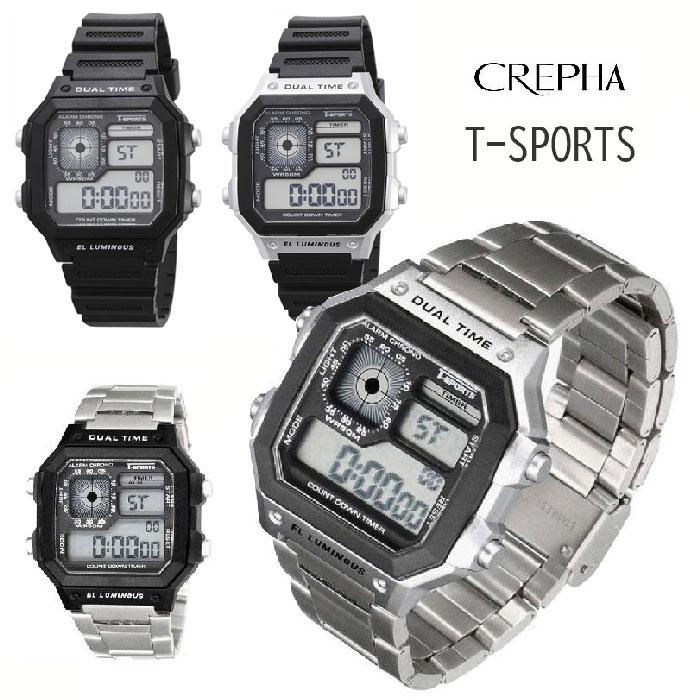 TELVA CREPHA クレファー T-SPORTS ティースポーツ デジタルウォッチ