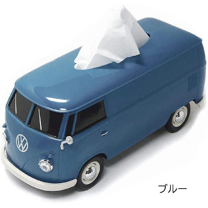 フォルクスワーゲンバス　ティッシュボックス　VWバス　ティッシュケース　 plus WT-91401PT　レッド　ブルー　グリーン　クリーム｜mokubakagu｜02