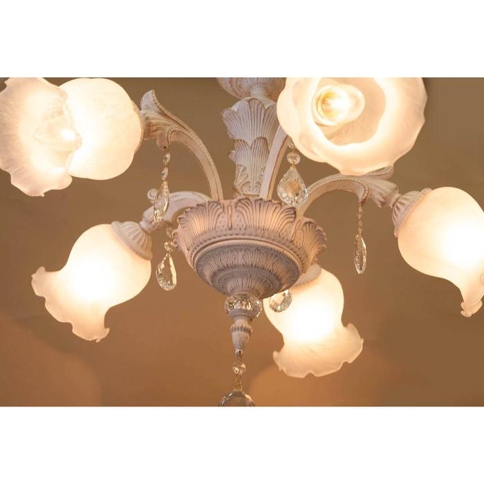 クラシカルシャンデリア グレース2 LED対応 5灯 ホワイト/コッパー