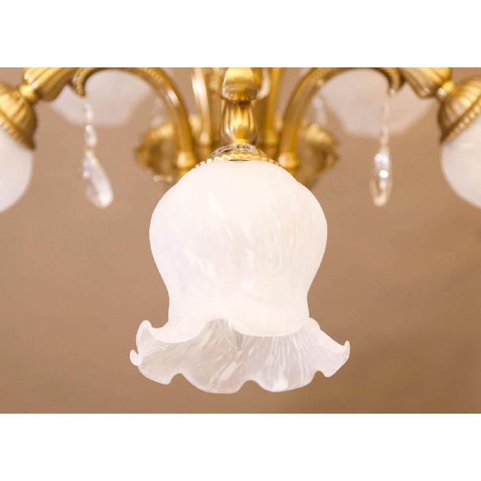 クラシカルシャンデリア グレース2 LED対応 5灯 ホワイト/コッパー