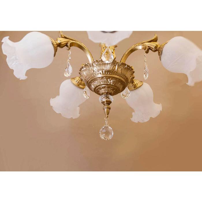 クラシカルシャンデリア グレース2 LED対応 5灯 ホワイト