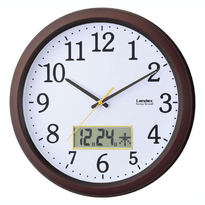 ランデックス(Landex) 掛け時計 ダークブラウン 32.5cm ディアタイム