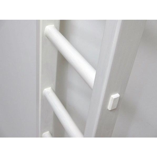 ちょこっと雲梯（うんてい）小さな木製はしご（丸棒）白色7段1.54m