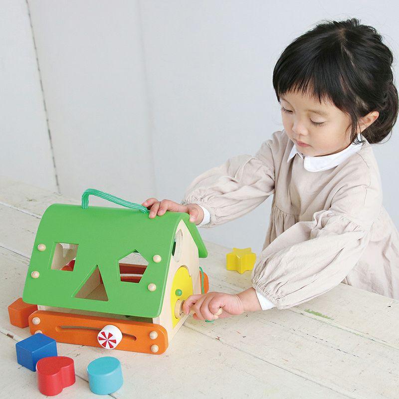 あそびのおうち 型はめ パズル 形合わせ 積み木 1歳 2歳 知育玩具 誕生日 プレゼント｜mokuguru｜04