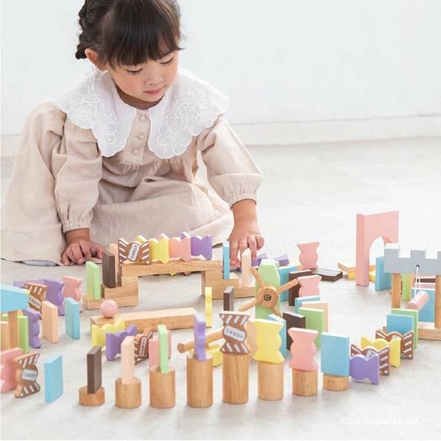 ドミノ 倒し おもちゃ 木製 木のおもちゃ 知育玩具 3歳 4歳 エドインター キャンディドミノ｜mokuguru｜05