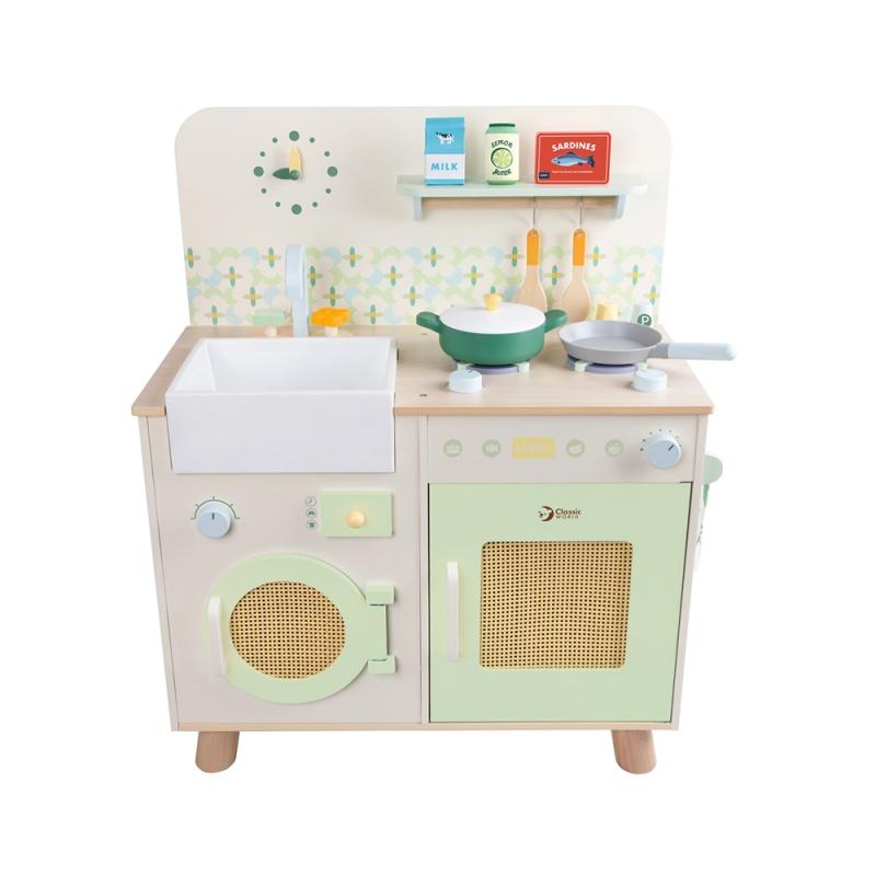 ままごと キッチン 木製 木のおもちゃ おままごとセット 3歳 4歳 誕生日 プレゼント ナチュラルキッチン クリスマスプレゼント_2