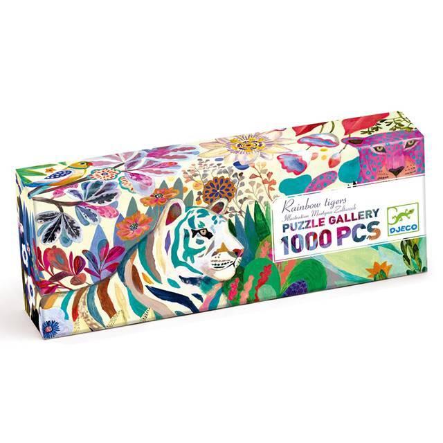 ギャラリーパズル レインボータイガー パズル 1000ピース ジグソーパズル 子供用 虎 トラ 動物 9歳 誕生日 プレゼント｜mokuguru