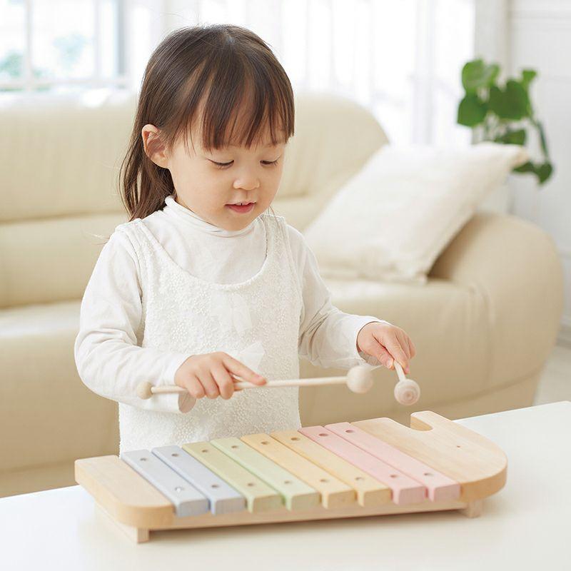 木琴 おもちゃ 子供用 エレファントシロフォン 知育玩具 楽器おもちゃ 日本製 2歳 3歳 誕生日プレゼント｜mokuguru｜03