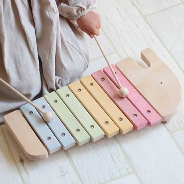 木琴 おもちゃ 子供用 エレファントシロフォン 知育玩具 楽器おもちゃ 日本製 2歳 3歳 誕生日プレゼント クリスマスプレゼントの画像
