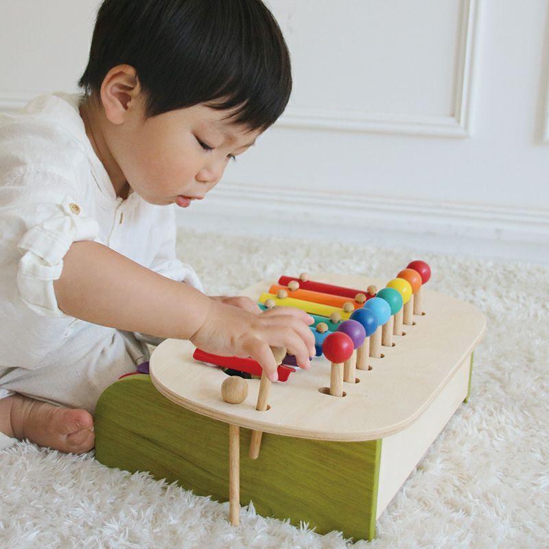 木のおもちゃ 出産祝い 鉄琴 ピアノ 楽器 おもちゃ 1歳 2歳 森のメロディーメーカー｜mokuguru｜04