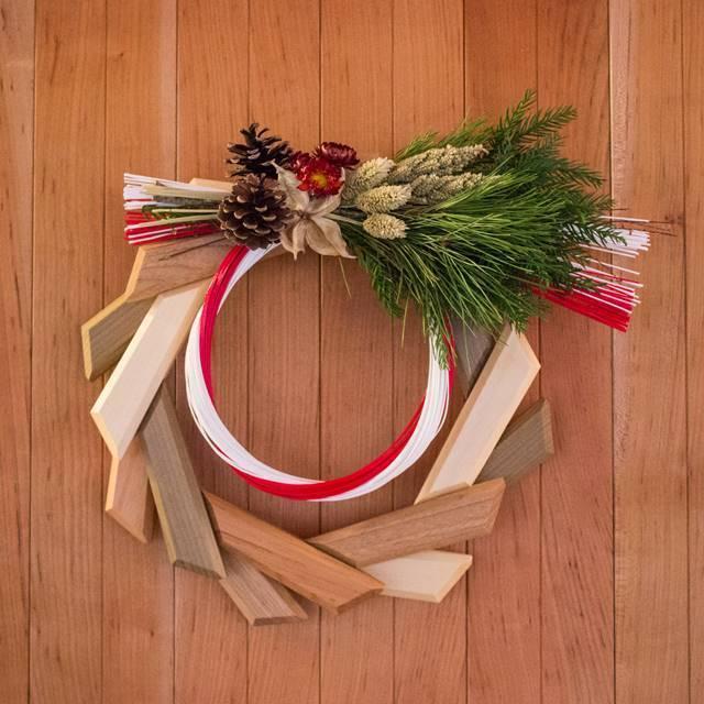 寄木のリース オークヴィレッジ 寄木のリース クリスマスリース インテリア