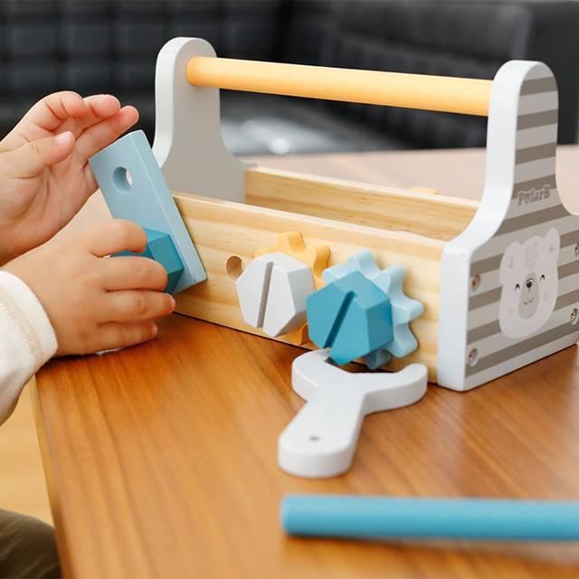 大工さん おもちゃ 木製 大工さんごっこ 木のおもちゃ ポーラービー 工具セット |  | 04