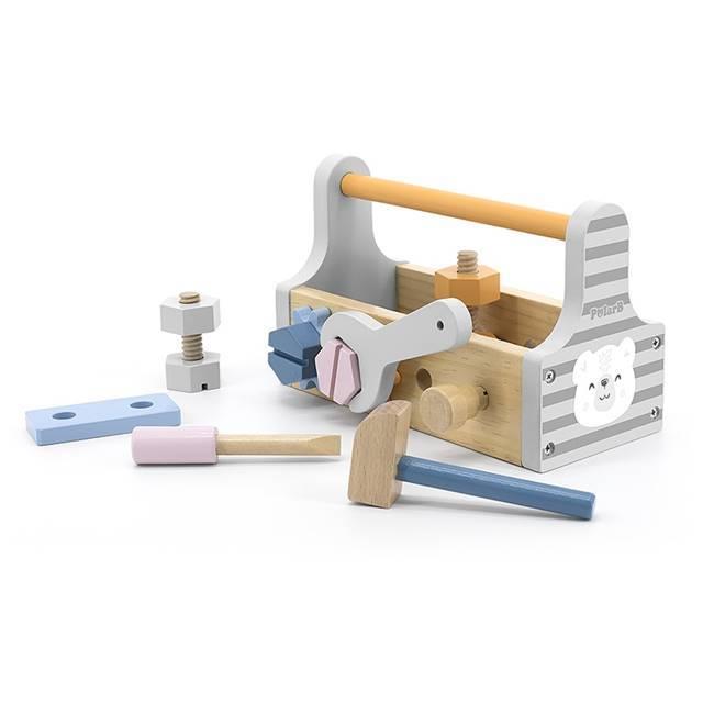 大工さん おもちゃ 木製 大工さんごっこ 木のおもちゃ ポーラービー 工具セット |  | 05