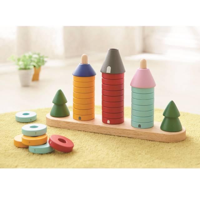 森のリングタワー 知育玩具 数字 2歳 3歳 4歳 木のおもちゃ 棒通し 棒さし 誕生日 プレゼント | エド・インター | 06