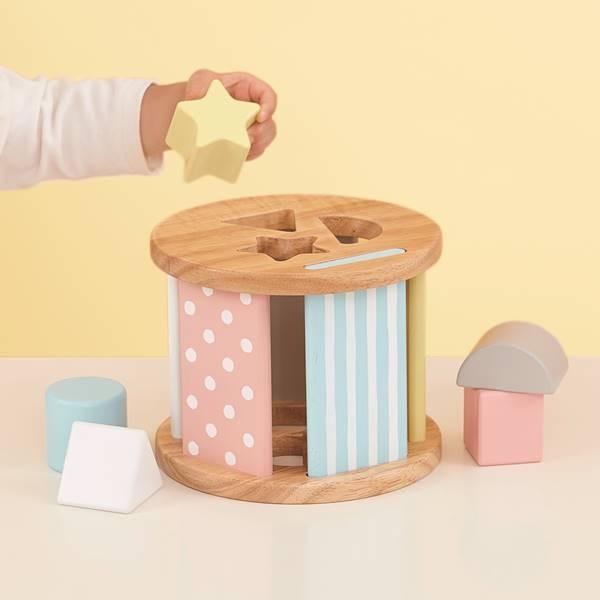 シュガーボックス 型はめ パズル 形合わせ 積み木 はめ込み ブロック 知育玩具 1歳 誕生日 プレゼント｜mokuguru