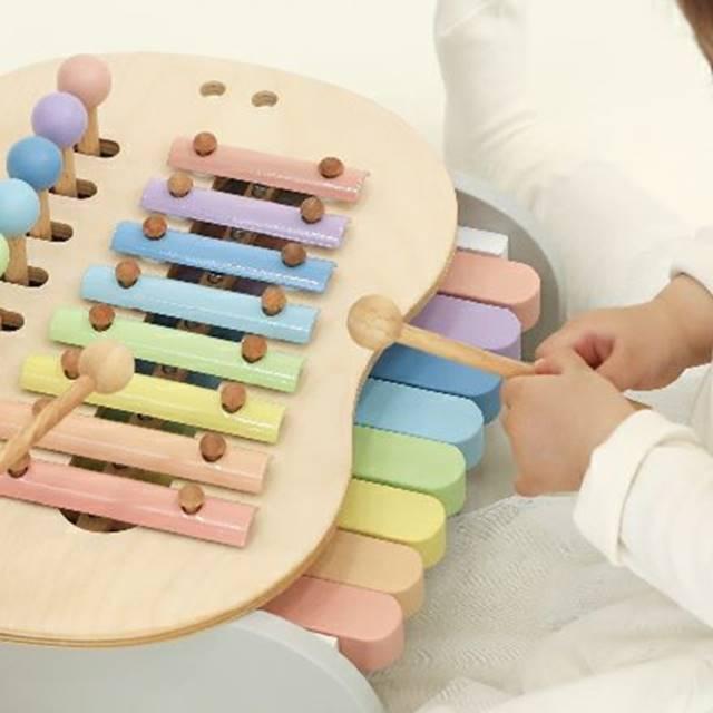 スウィートメロディーメーカー 鉄琴 ピアノ 楽器 おもちゃ 1歳 2歳 木のおもちゃ 出産祝い｜mokuguru｜03