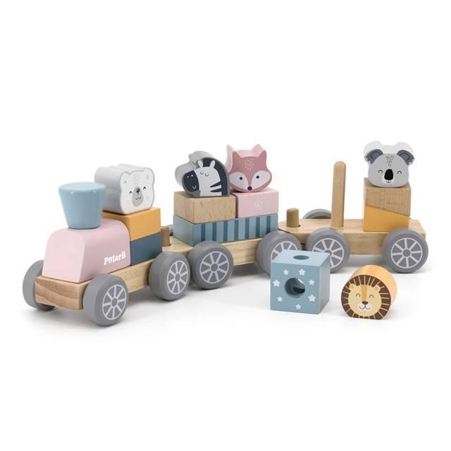 つみきトレイン 木のおもちゃ 電車 列車 積み木 指先 知育玩具 1