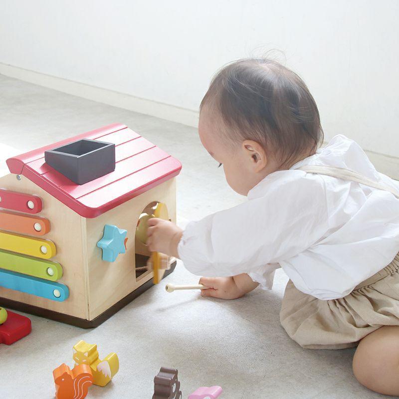 ようこそ！森のわくわくハウス 音遊び 木琴 ビーズコースター エド