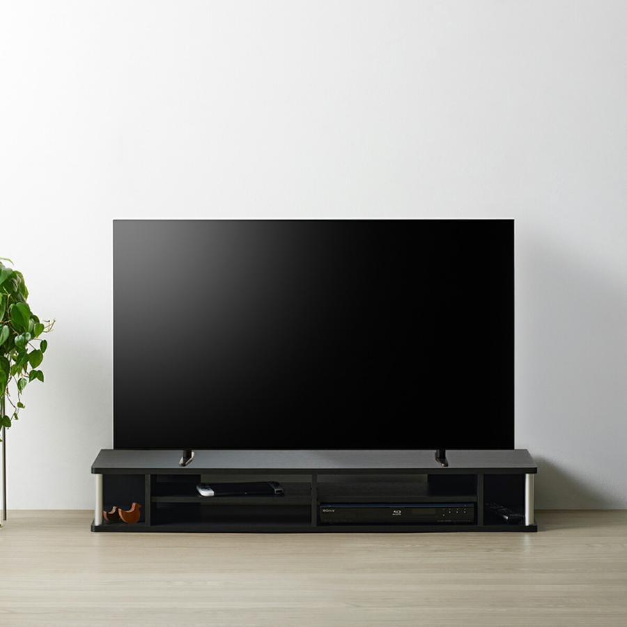 ちょい足しラックダブル 幅125cm 奥行36cm 高さ18cm 55型TV対応