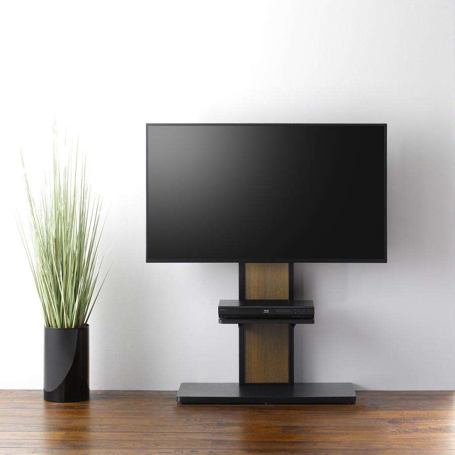 テレビスタンド 自立式 壁寄せ テレビ台 TVボード スウィング 木製